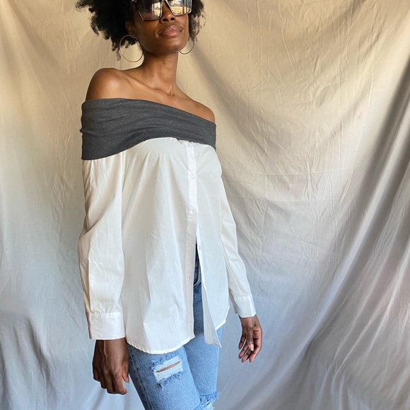 Off the shoulder white top - Picture 2 of 8